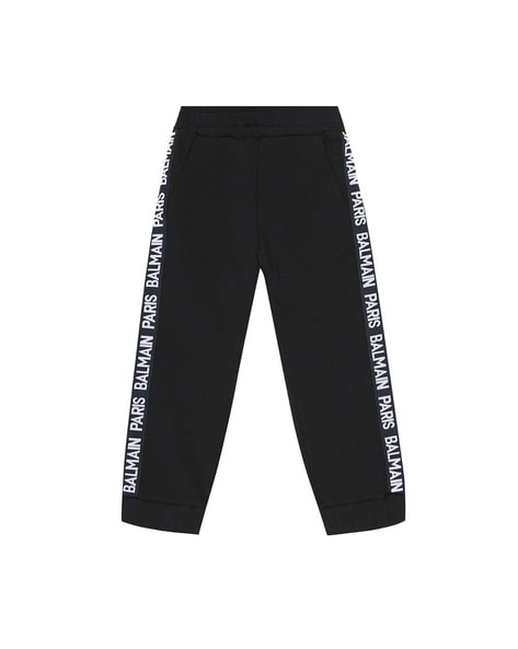 Balmain - Children's black joggers with textured logo BU6P70Z0001410 -  buy with Denmark delivery at Symbol