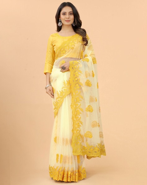 Buy Yellow Sarees for Women by VAIDEHI FASHION Online