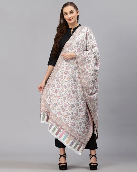 Floral Pattern Woolen Shawl Price in India