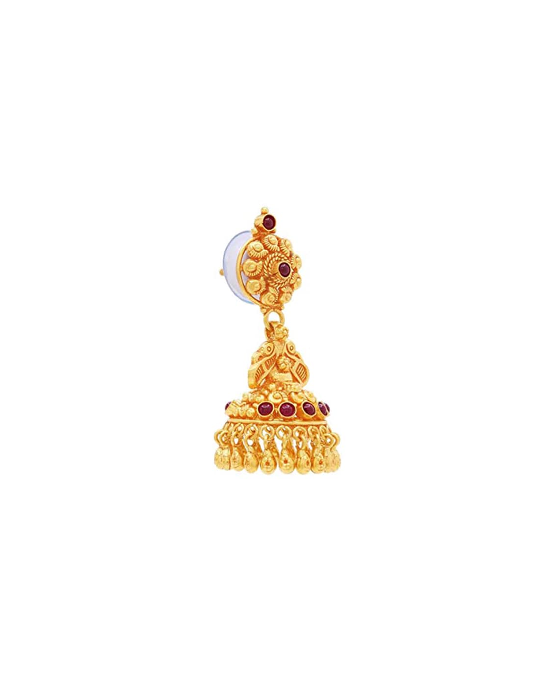 Intricate 22 Karat Yellow Gold Rhomboid Jhumkas