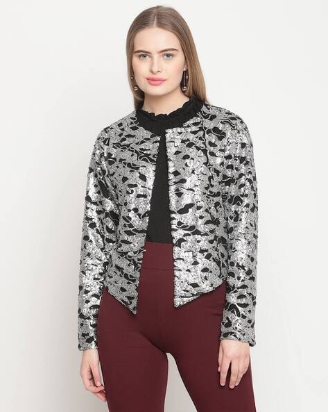 Buy Women Black Front Open Quilted Jacket Online At Best Price -  Sassafras.in