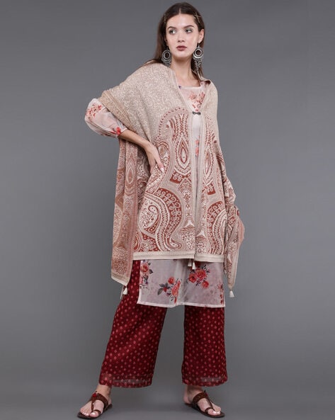 Self Design Woolen Poncho Price in India