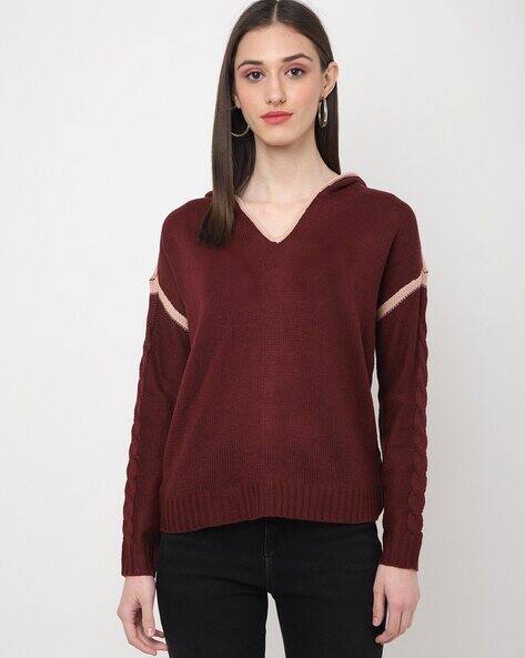 Buy Chocolate Brown Sweaters u0026 Cardigans for Women by ISCENERY BY VERO MODA  Online | Ajio.com