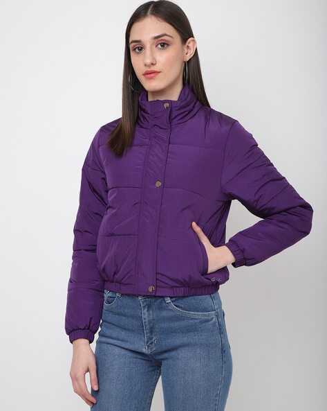 Recycled Puffer Jacket with Slip Pockets