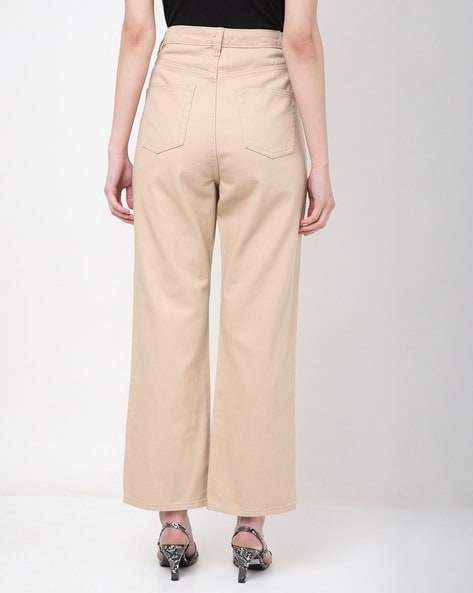 Women High-Rise Baggy Fit Trousers