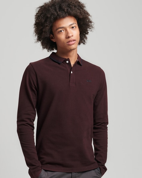 Buy Superdry Vintage Slim Fit Polo T Shirt with Contrast Tipping