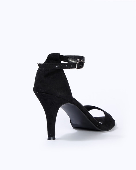Women's Pointed Toe Stiletto Heels Black Fashion Ankle - Temu