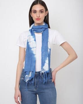 matchitt Women Tie & Dye Scarf with Tassels-picture-31