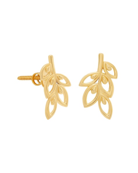 Polki gold plated Large Stud Earrings – Simpliful Jewelry