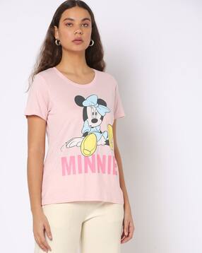 fig Minnie Mouse Print Crew-Neck T-Shirt-picture-19