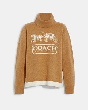 Buy Coach Seasonless Signature Brand Print Sweater | Brown Color Women |  AJIO LUXE