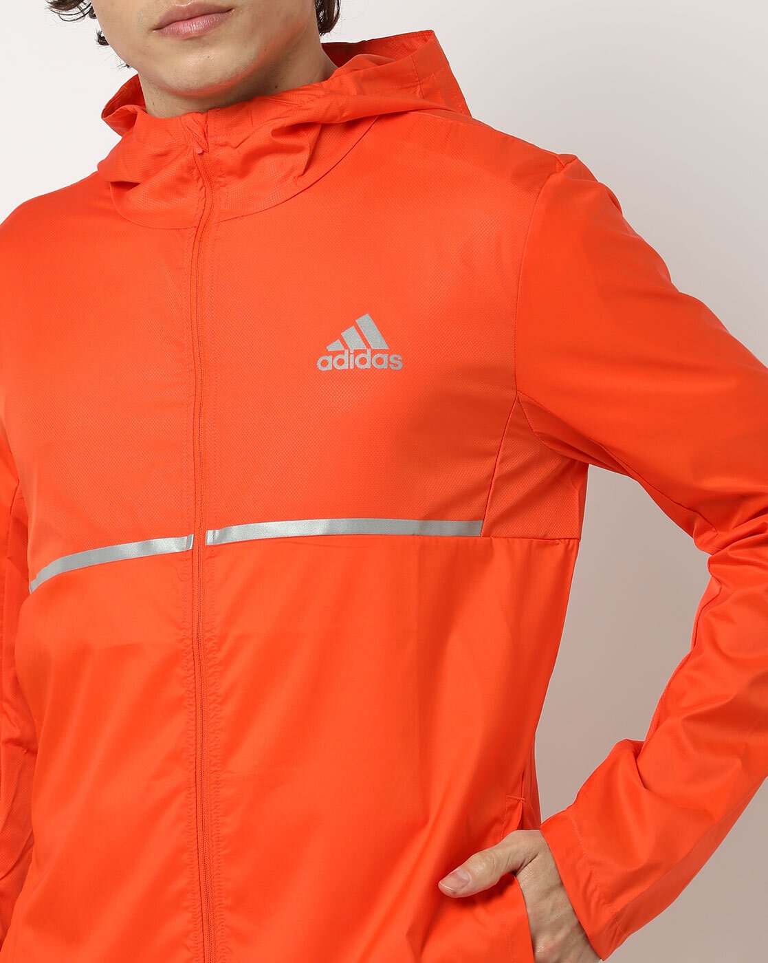 Orange store adidas jacket