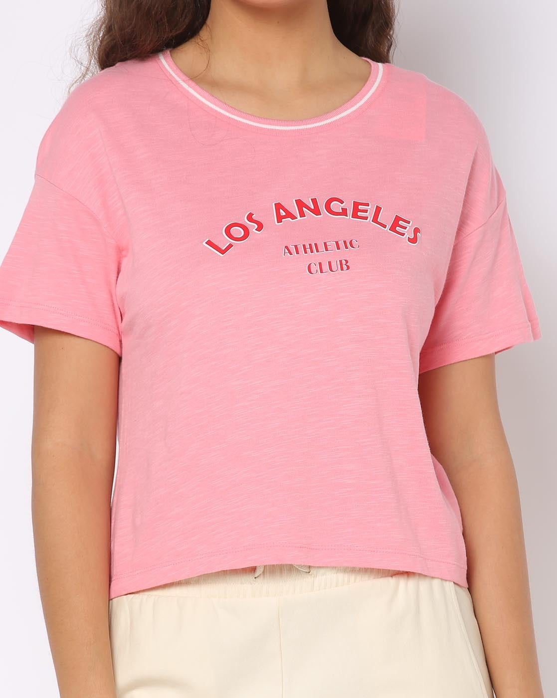 Buy Pink Tshirts for Women by Teamspirit Online