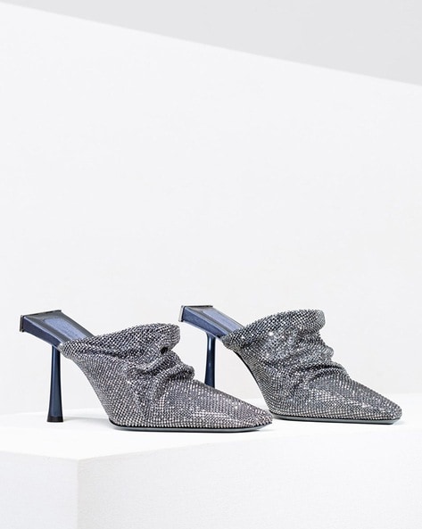 Buy Navy Blue Heeled Sandals for Women by Benedetta Bruzziches