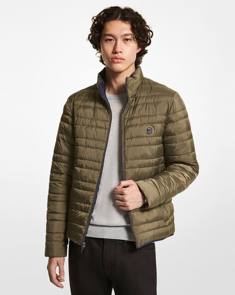 Buy Michael Kors Reversible Quilted Puffer Jacket | Olive Green Color Men |  AJIO LUXE