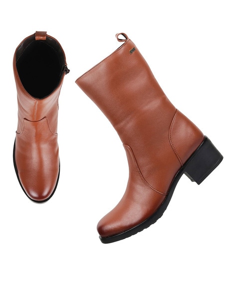 Buy Tan Boots for Women by Metro Online Ajio