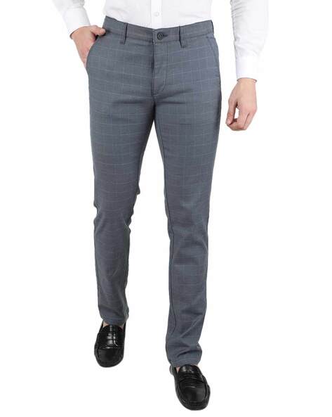 Buy Monte Carlo Navy Slim Fit Casual Trousers - Trousers for Men 1375748 |  Myntra