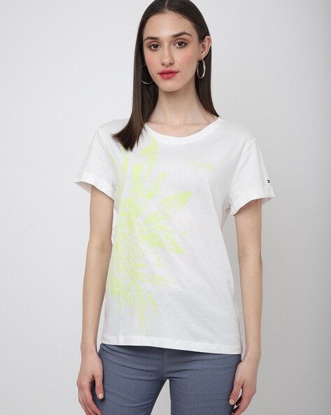 TOMMY HILFIGER - Women's floral logo T-shirt 