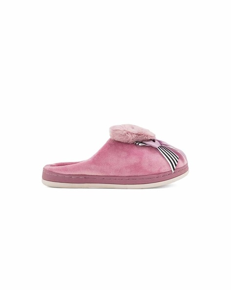 Pink ugg fur slides hot sale