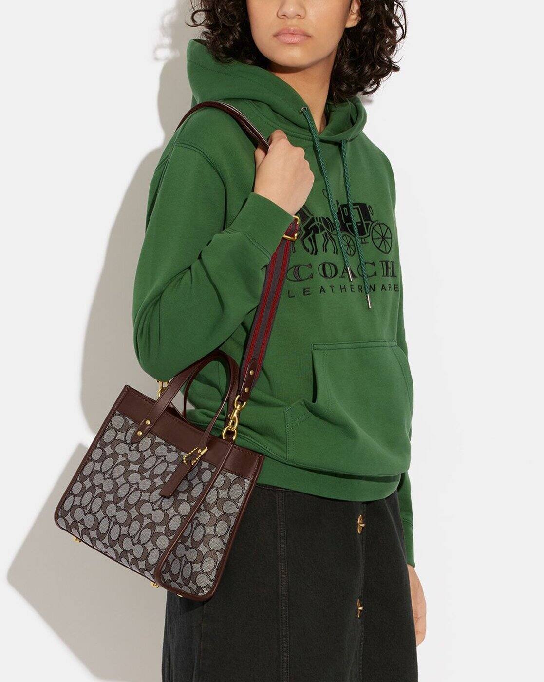 COACH Signature Green Tote Bag F17394 Buy Coach Signature Jacquard 