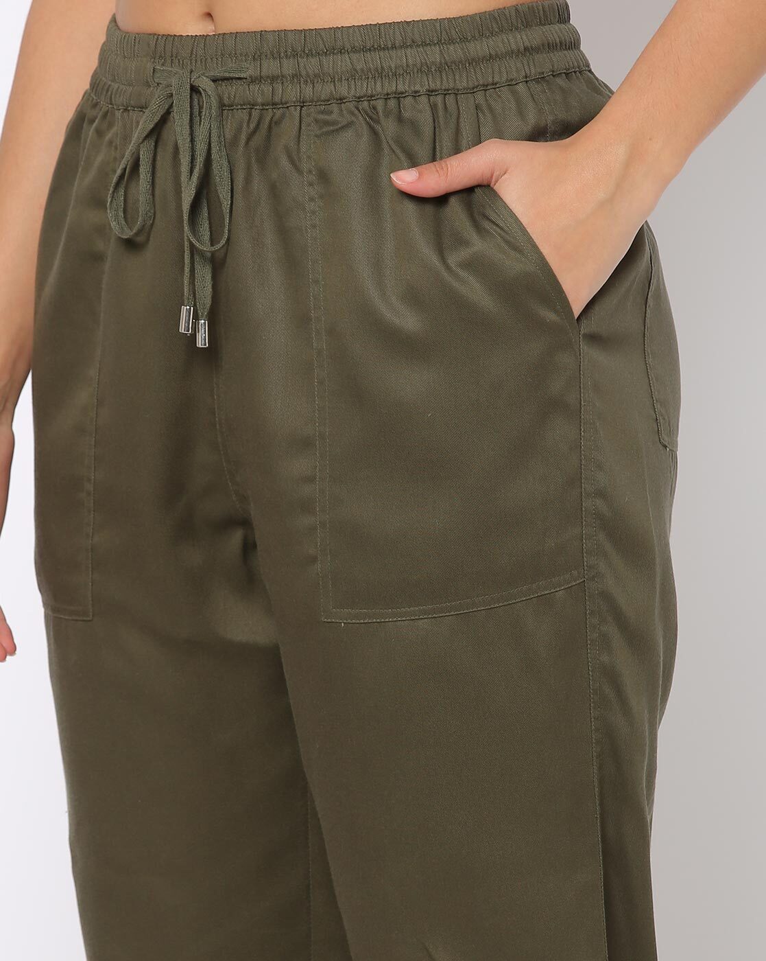 Buy Olive Track Pants for Women by Fyre Rose Online