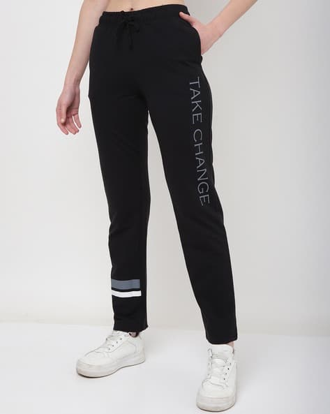 Women Typographic Print Track Pants