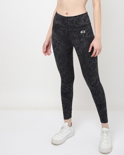 Pants and jeans Nike NSW Essential Women's High-Waisted Logo Leggings Black/  White | Queens