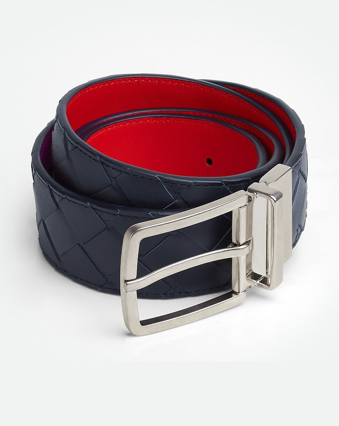 Bottega Veneta® Men's Intrecciato Reversible Belt in Travertine