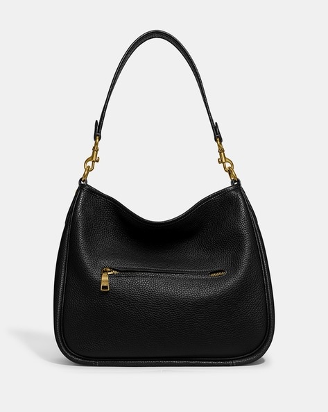 Stylish Convenience: The Black Leather Coach Shoulder Bag