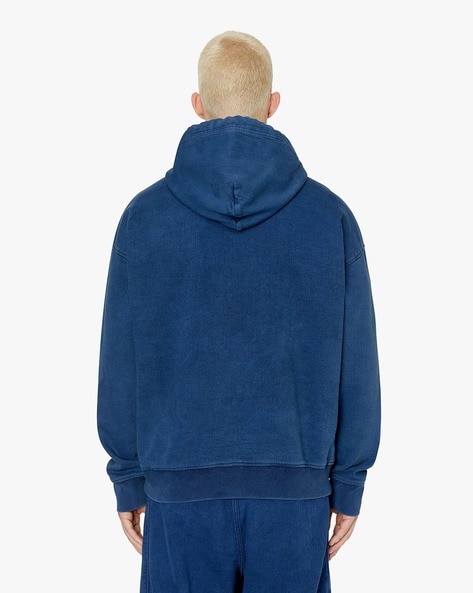 D-Um Rib Track Denim Hoodie