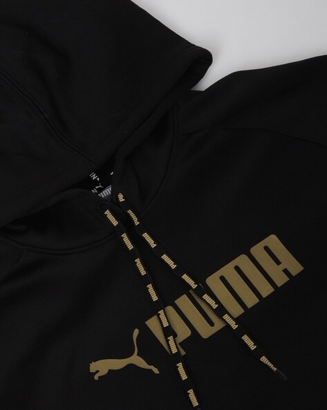 Black and gold pumas zip outlet hoodie