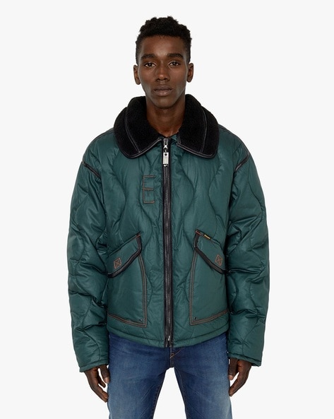 Green winter outlet jacket mens