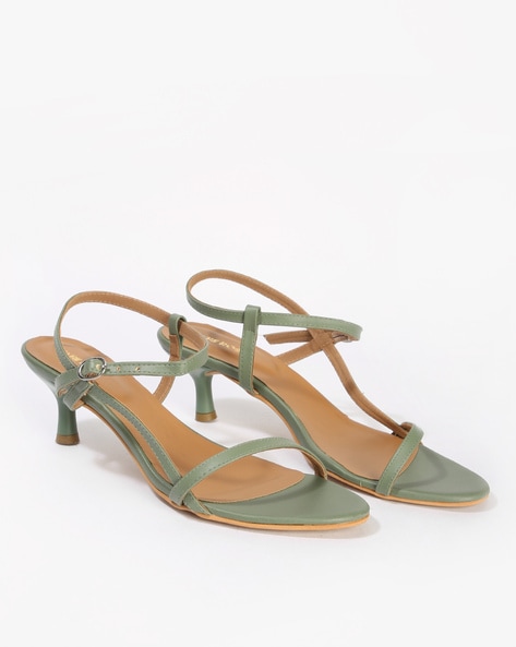 Zara green strappy online sandals