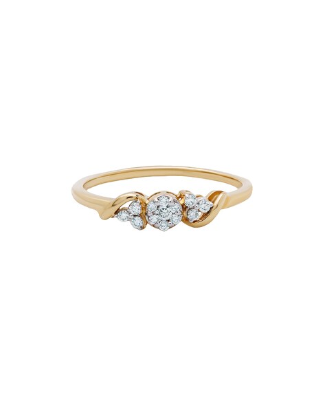 Shining Minimal Diamond Ring | Fancy Gold & Diamond Ring | CaratLane