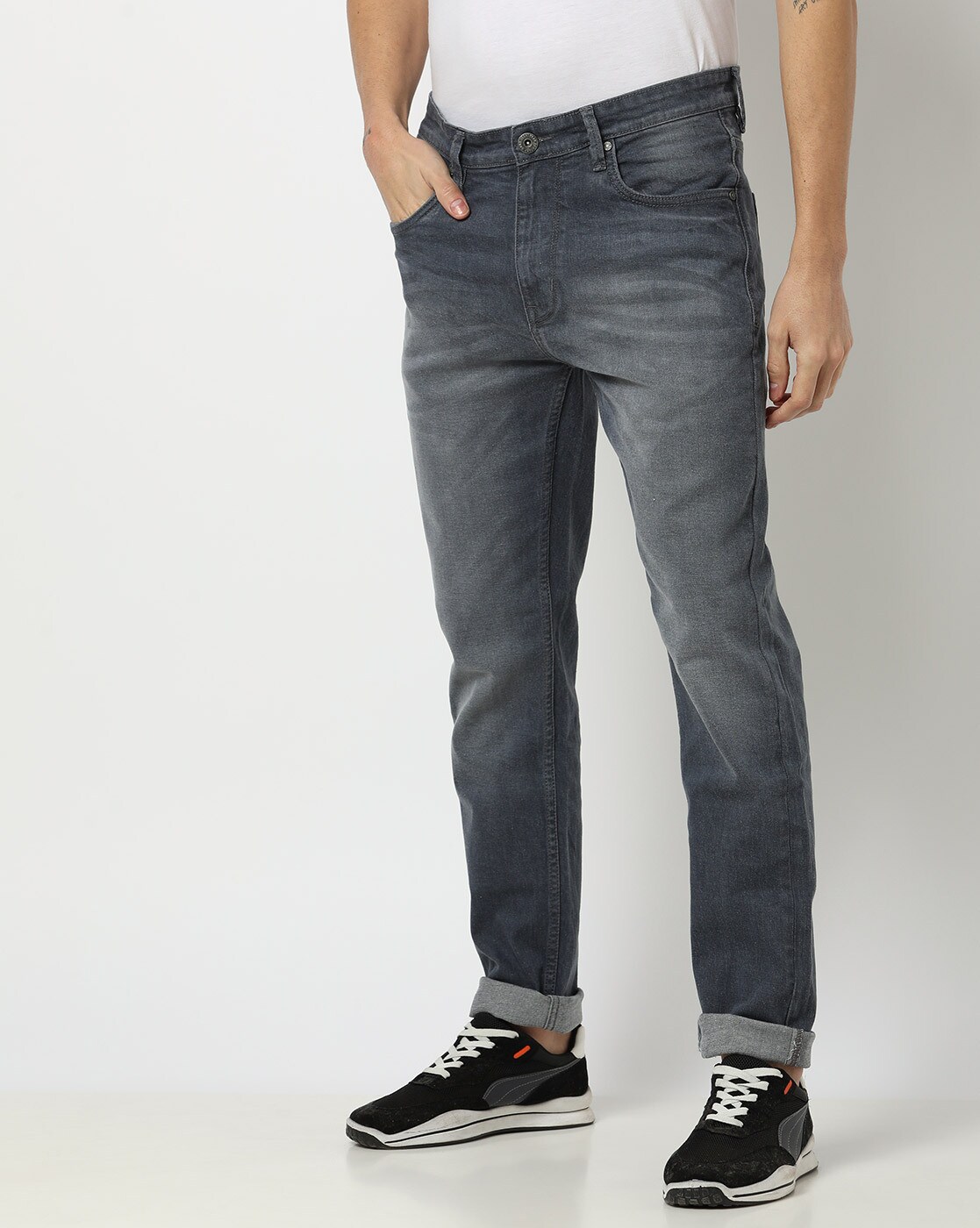 Buy Grey Jeans for Men by DNMX Online