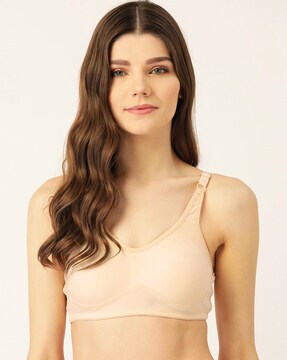 Buy Lady Lyka Single Layered Non Wired Medium Coverage T-Shirt Bra - Black  at Rs.299 online