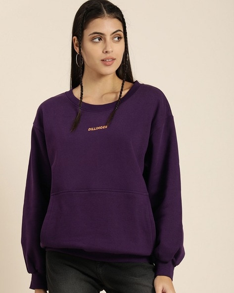 Buy Purple Sweatshirt & Hoodies for Women by DILLINGER Online