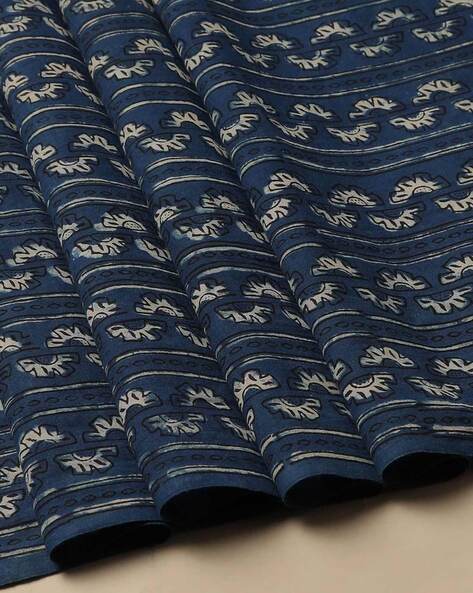 Indigo Blue Multi Hand Block Print Indian Handmade 100% Cotton Fabric for Dress  Material Dress Making Summer Women Dress Fabric Robe by Yard - Etsy