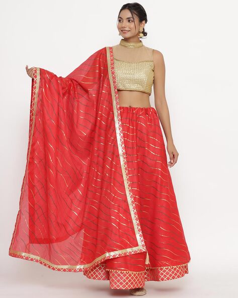 Red Lehenga Choli In Fox Georgette With 5 MM Sequence Work – ReplicaVilla