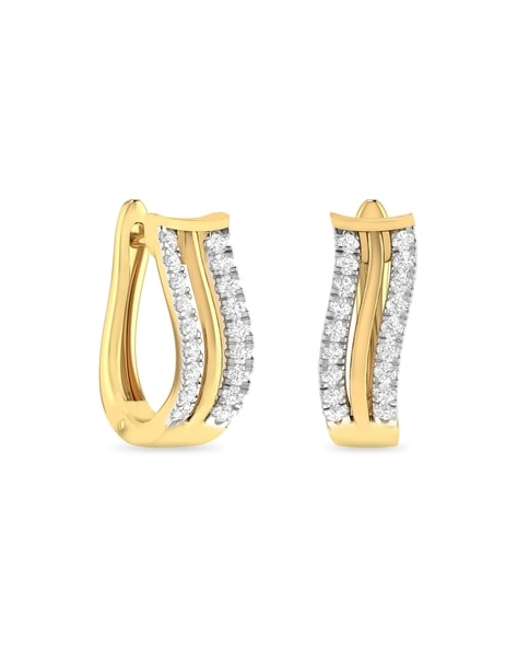 Diamond Stud Earrings 1-1/4 ct tw Round/Baguette 14K White Gold | Jared