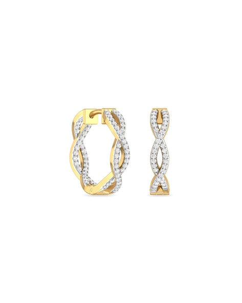 Classic Clover Diamond Hoops | 18KT Gold | Melt Jewellery