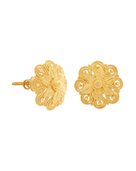 Buy Yellow Gold Earrings for Women by Whp Jewellers Online