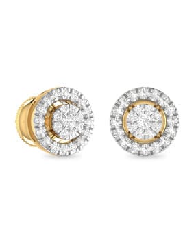 pc jeweller The Davia 18k Gold Diamond Earrings-picture-24