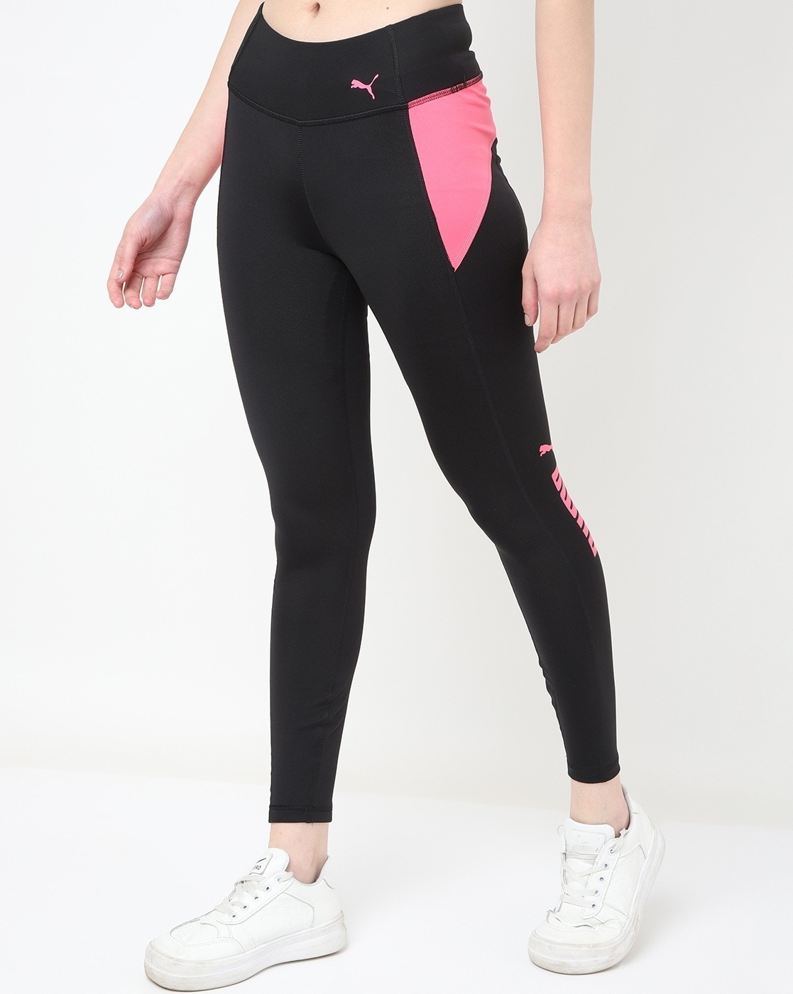 Puma POWER CAT LEGGING Black / Grey / White - Free delivery | Spartoo NET !  - Clothing leggings Women USD/$30.40