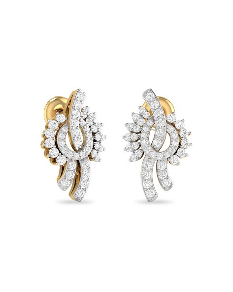 Daisy Diamond Earrings - ₹12,520 Pearlkraft Designer Collection