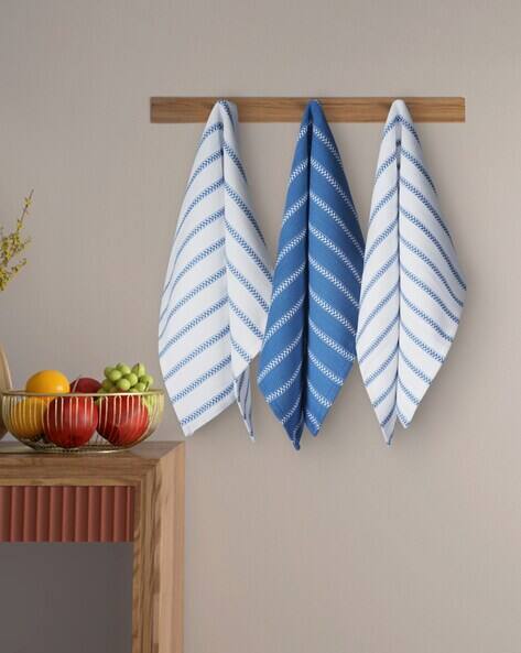 PORTICO Set of 3 Striped Kitchen Towels