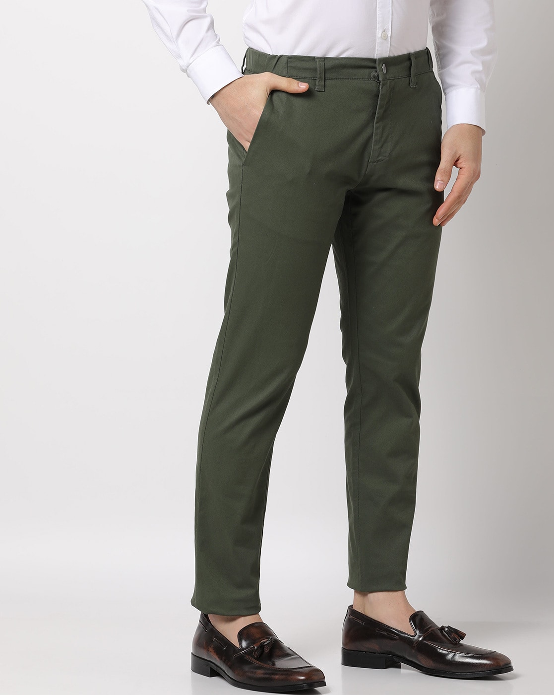 Olive Green Trousers – Styched Fashion