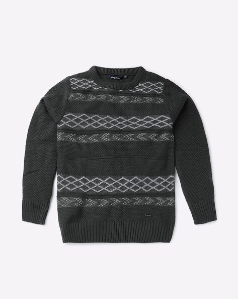 Wingsfield Geometric Print Crew-Neck Sweater