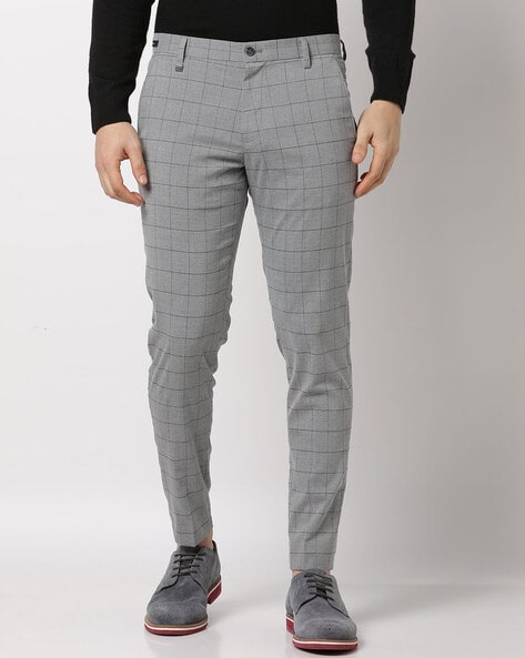 fcityin  Studio9 Cotton Check Trouser  Casual Trendy Men Trousers