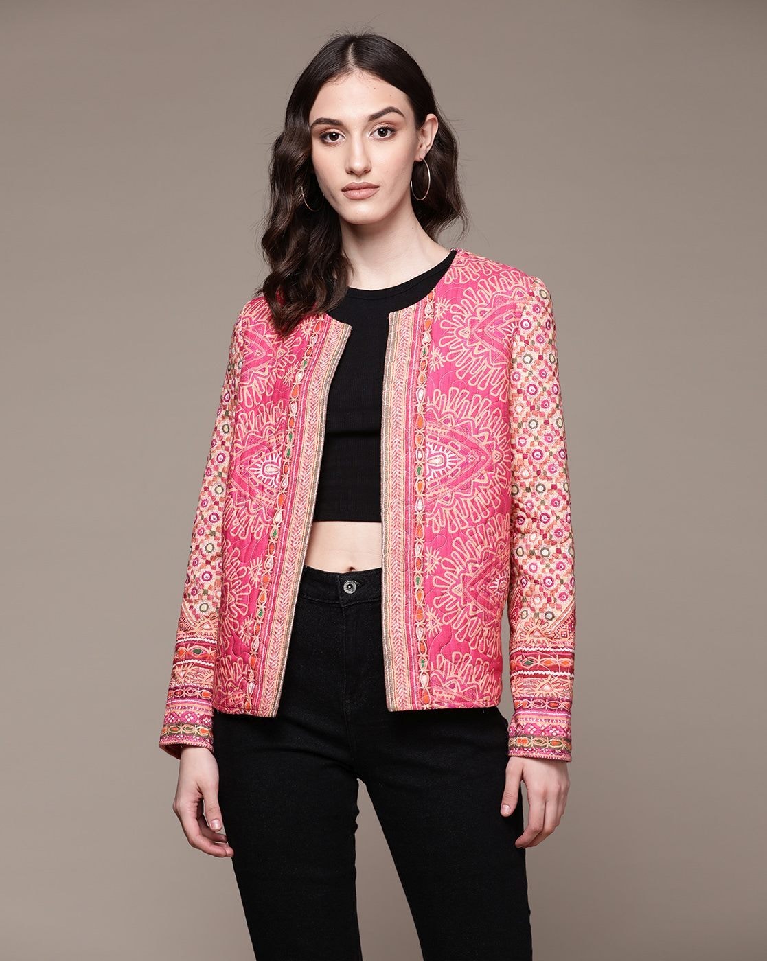 Buy Ritu Kumar Women Cotton Tailored Jacket - Jackets for Women 25945770 |  Myntra